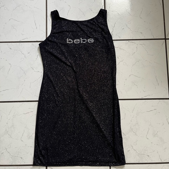 bebe Dresses & Skirts - Bebe vintage rhinestone glitter dress